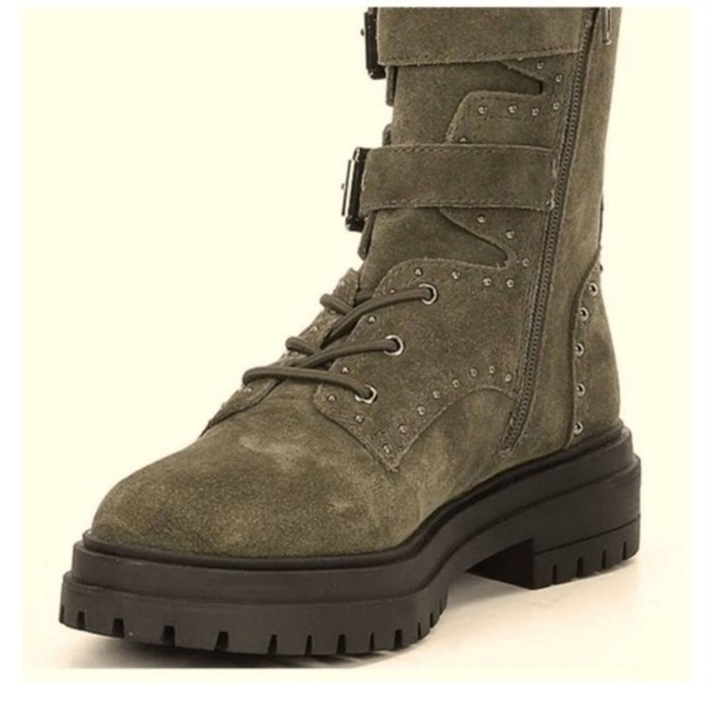 Chelsea & Violet Rhea Suede Combat Boot - Picture 4 of 7